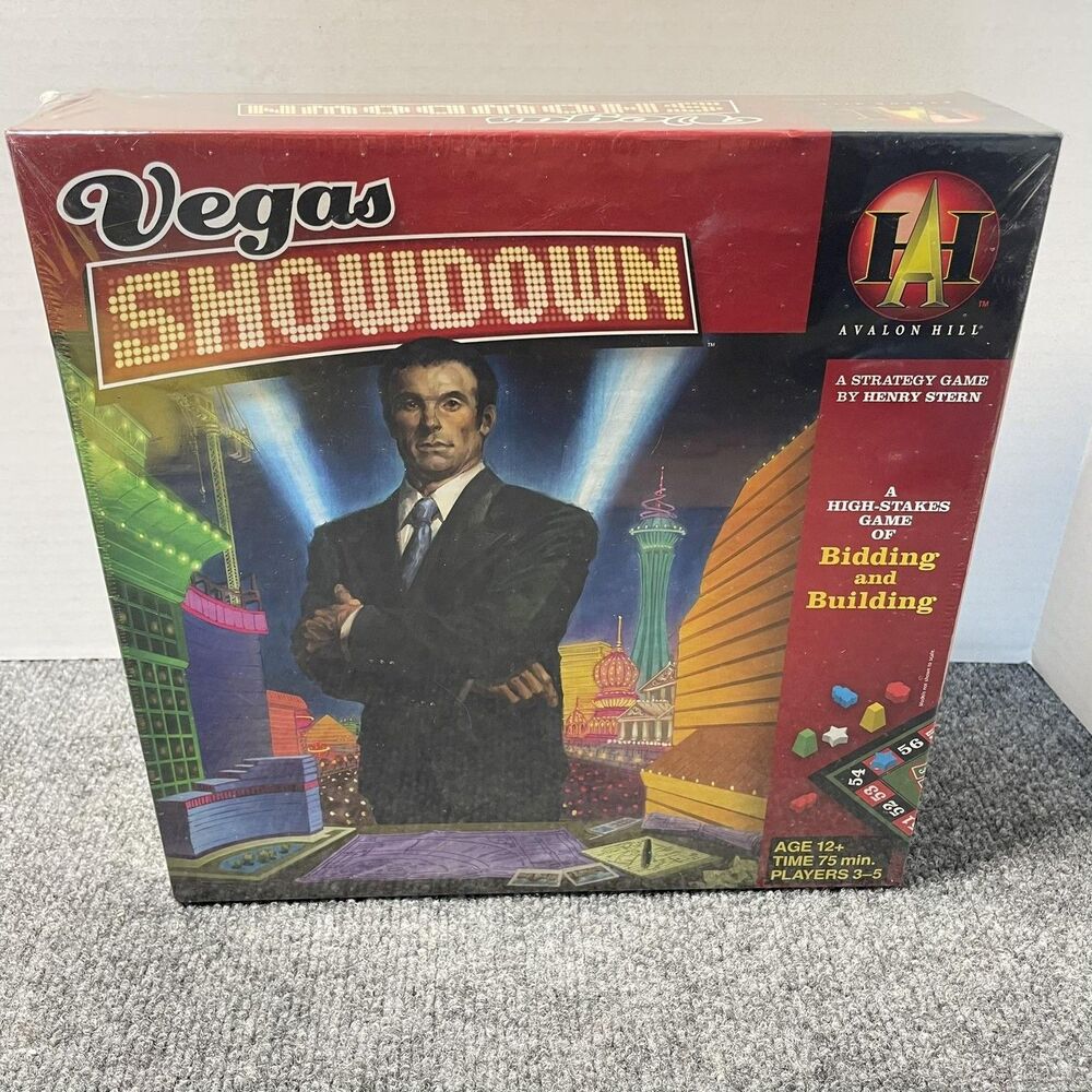 Vegas Showdown Board Game Avalon Hill Strategy New Sealed Bidding 3-5 Players
